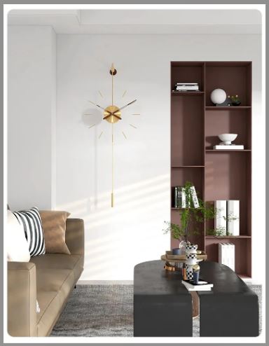 Modern Retro Style Mounted Wall Clock / Ruchi