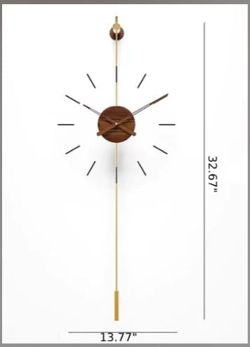 Modern Retro Style Mounted Wall Clock / Ruchi