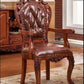 Set Of 4 European Artistic Leather Style Button Tufted Dining Chair / Ruchi