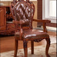 European Leather Upholstered Dining Chairs Set Of 4 / Ruchi