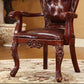 Set Of 4 European Artistic Leather Style Button Tufted Dining Chair / Ruchi