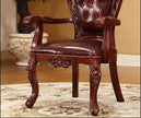 European Leather Upholstered Dining Chairs Set Of 4 / Ruchi