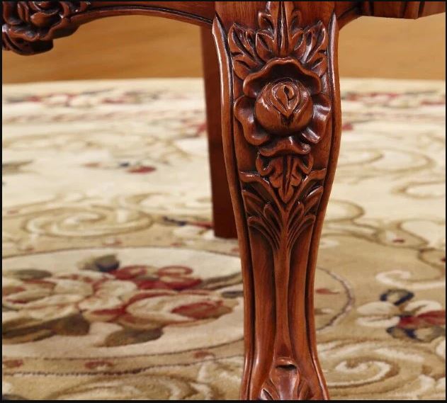 Set Of 4 European Artistic Leather Style Button Tufted Dining Chair / Ruchi