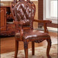 Set Of 4 European Artistic Leather Style Button Tufted Dining Chair / Ruchi