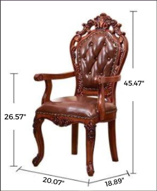 Set Of 4 European Artistic Leather Style Button Tufted Dining Chair / Ruchi