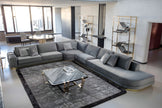 Modular Velvet L-Shaped Sectional Sofa / Ruchi