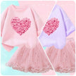 Luxury Cordiform Design Printed Girl's Dress / Ruchi