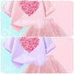 Luxury Cordiform Design Printed Girl's Dress / Ruchi