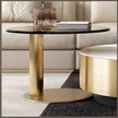 Modern Round Coffee Table With Storage / Ruchi