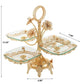 European Golden Metallic Cake And Tiered Stand With Tray / Ruchi