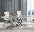 Captivating Base Marble Top Dining Table With 6 Chairs / Ruchi