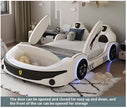 LED Leather Kids Car Bed With Mattress / Ruchi