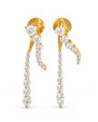 Cascading Design Cubic Zirconia Metal Earrings / Ruchi