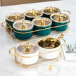Ceramic Dry Fruit Bowl Set With Lid / Ruchi