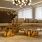 3 Piece Luxury Metal Coffee Table / Ruchi