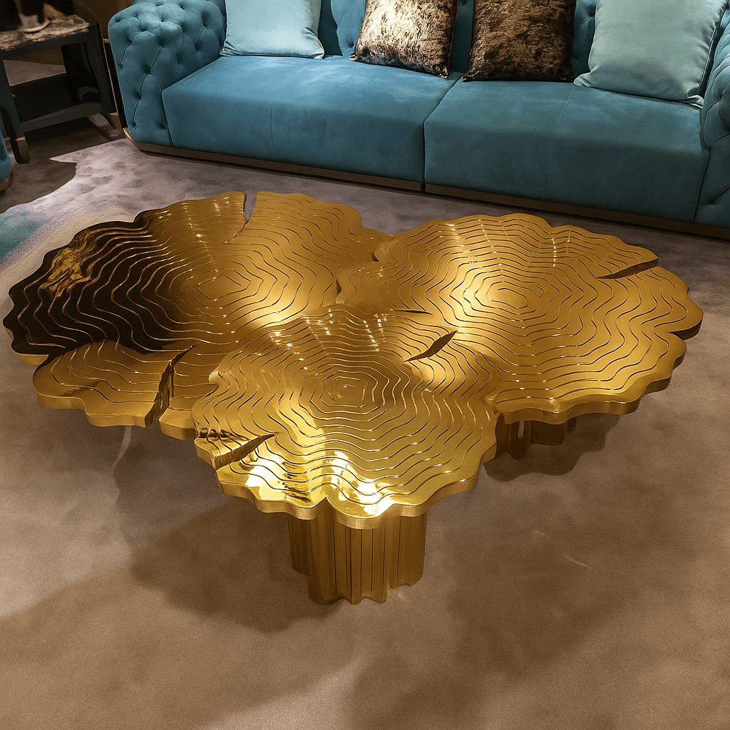 3 Piece Luxury Metal Coffee Table / Ruchi