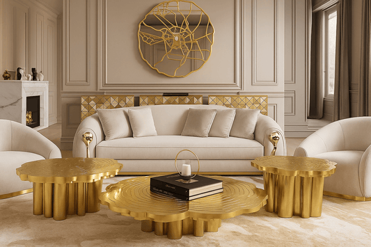 3 Piece Luxury Metal Coffee Table / Ruchi