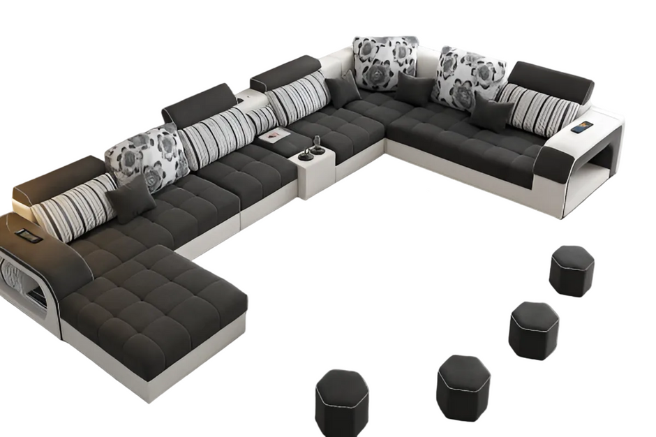 Modern Multifunctional Fabric Sectional Sofa