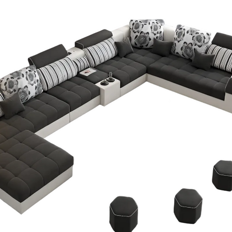 Modern Multifunctional Fabric Sectional Sofa