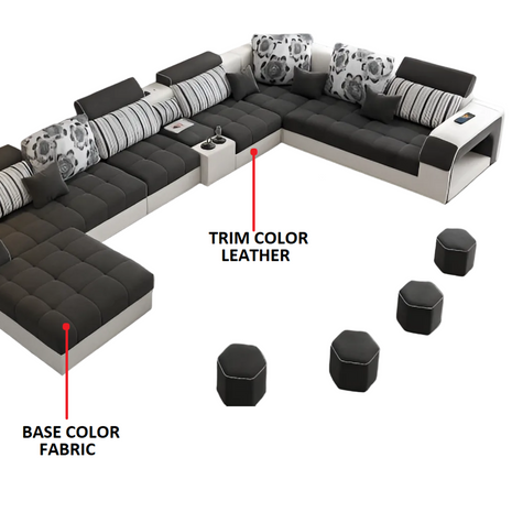 Modern Multifunctional Fabric Sectional Sofa