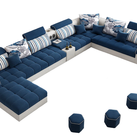 Modern Multifunctional Fabric Sectional Sofa