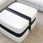 Extendable Glass Top Leather Coffee Table