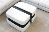 Extendable Glass Top Leather Coffee Table / Ruchi