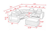 Genuine Leather Electric Recliner Sofa And Coffee Table With LED / Ruchi