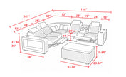 Genuine Leather Electric Recliner Sofa And Coffee Table With LED