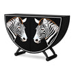 Painted Zebra Wooden Buffet Table With Storage / Ruchi
