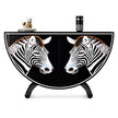 Painted Zebra Wooden Buffet Table With Storage / Ruchi