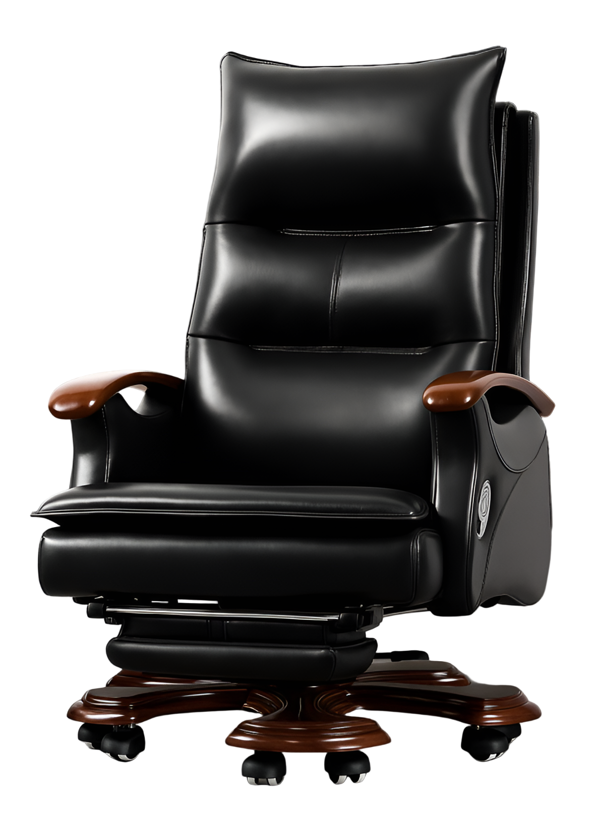 Modern Reclining Leather Office Chair With Footrest / Ruchi