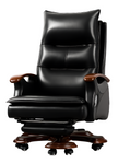 Modern Reclining Leather Office Chair With Footrest / Ruchi