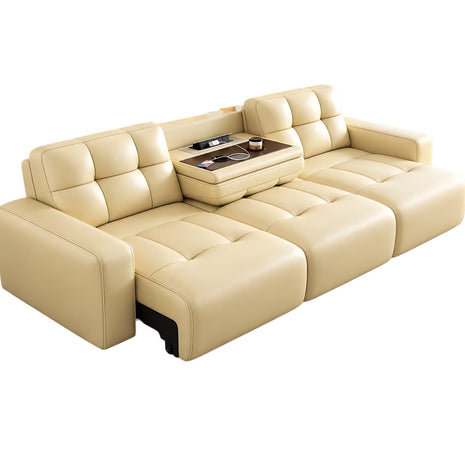 Remote Control Multifunctional Electric Extendable Leather Sofa Bed / Ruchi