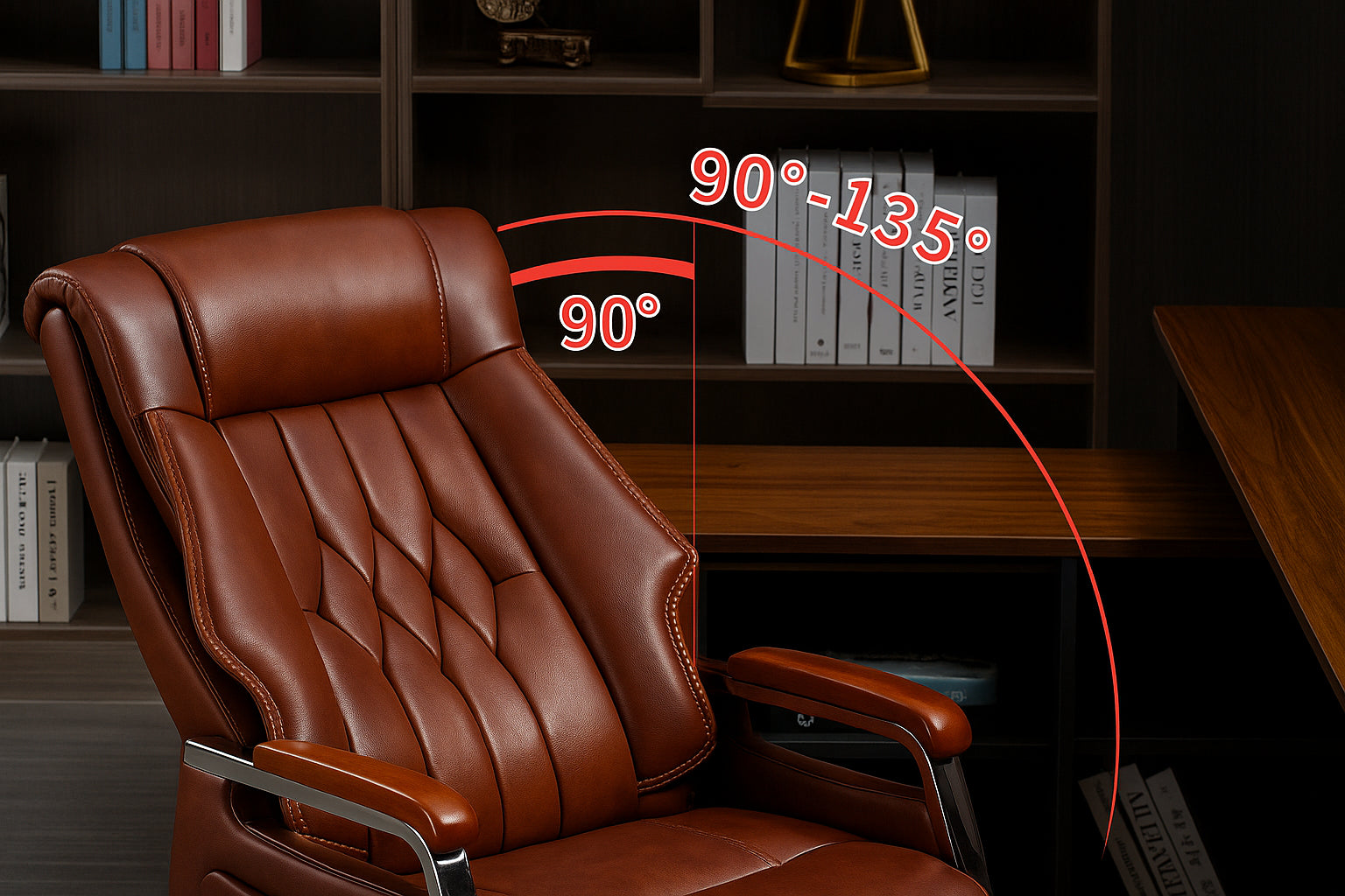 Ergonomic Reclining Leather Office Chair / Ruchi