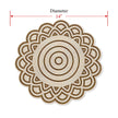White & Gold Beaded Mandala Placemat Set of 2 / Ruchi