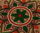 Handcrafted Multicolor Floral Beaded Round Placemat / Ruchi