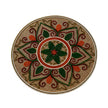 Handcrafted Multicolor Floral Beaded Round Placemat / Ruchi