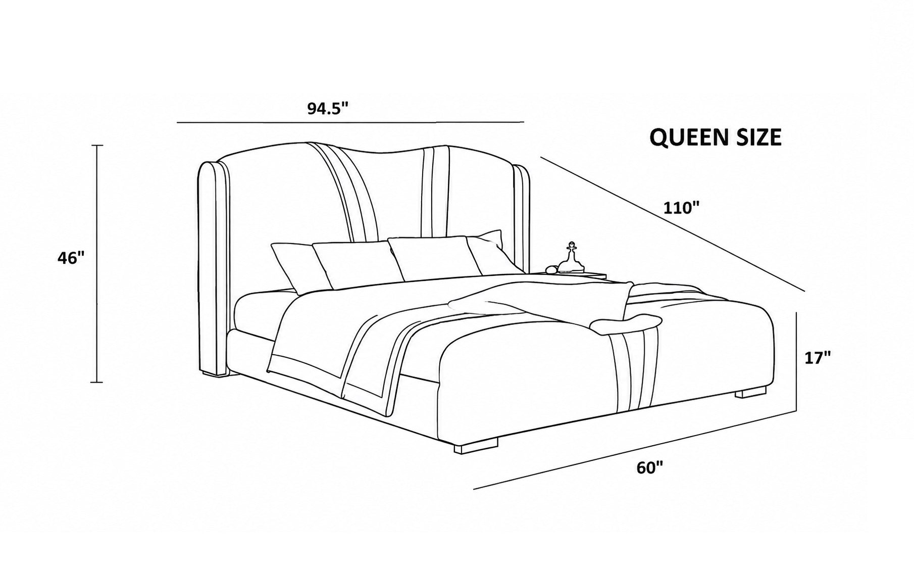 Modern Luxury Leather Bed / Ruchi