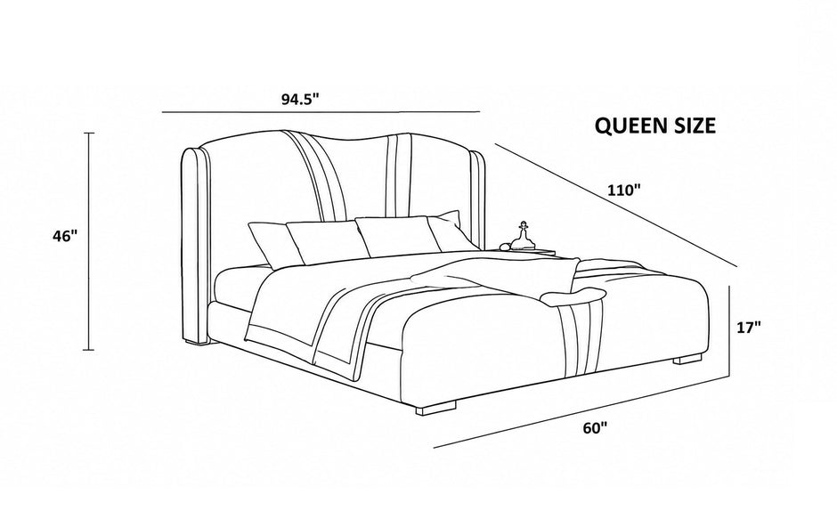 Modern Luxury Leather Bed / Ruchi