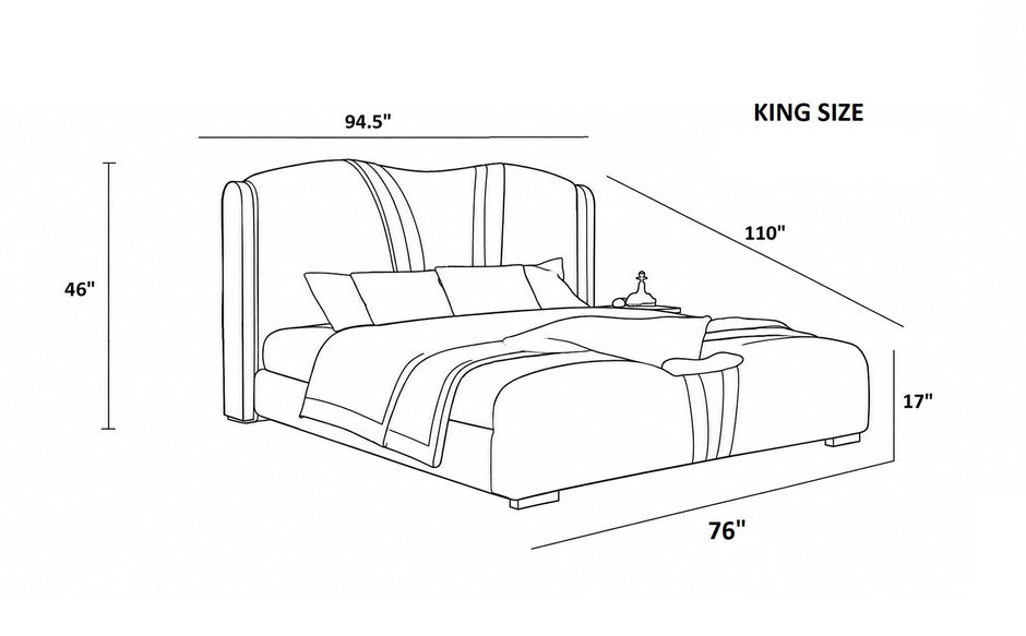Modern Luxury Leather Bed / Ruchi