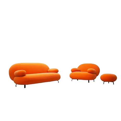 Minimalistic Fabric Modern Sofa Set