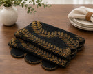 Handcrafted Black & Gold Beaded Table Runner / Ruchi