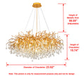 Modern Crystal LED Chandelier For Dining Room / Ruchi