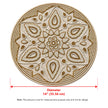Ornate Gold & Ivory Beaded Round Placemat / Ruchi