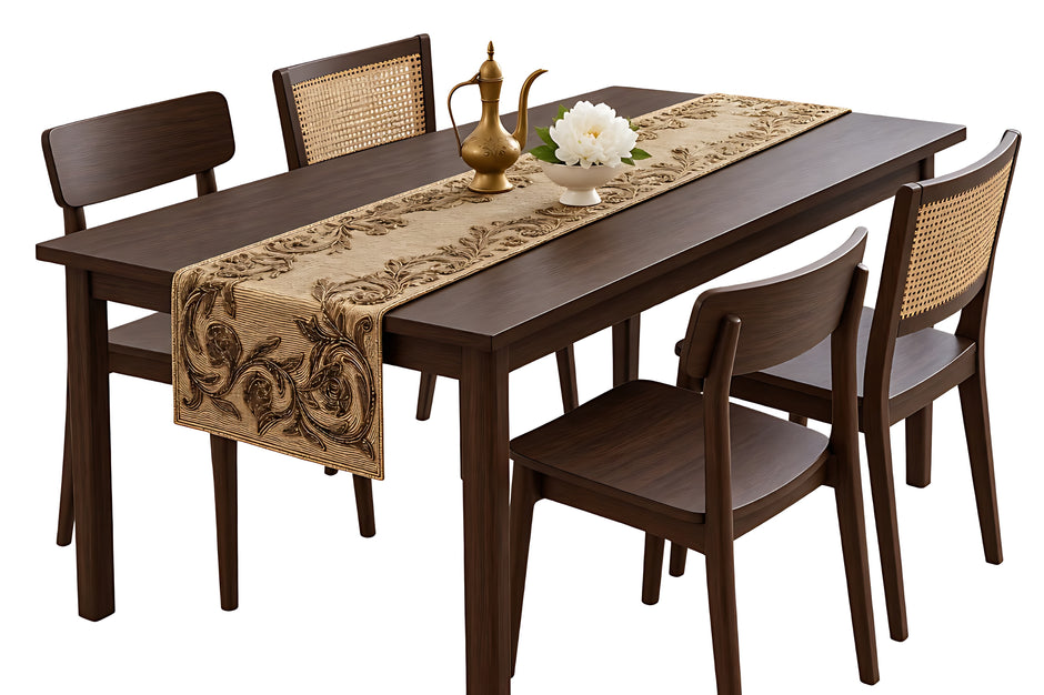 Glitzy Gold Beaded Table Runner / Ruchi