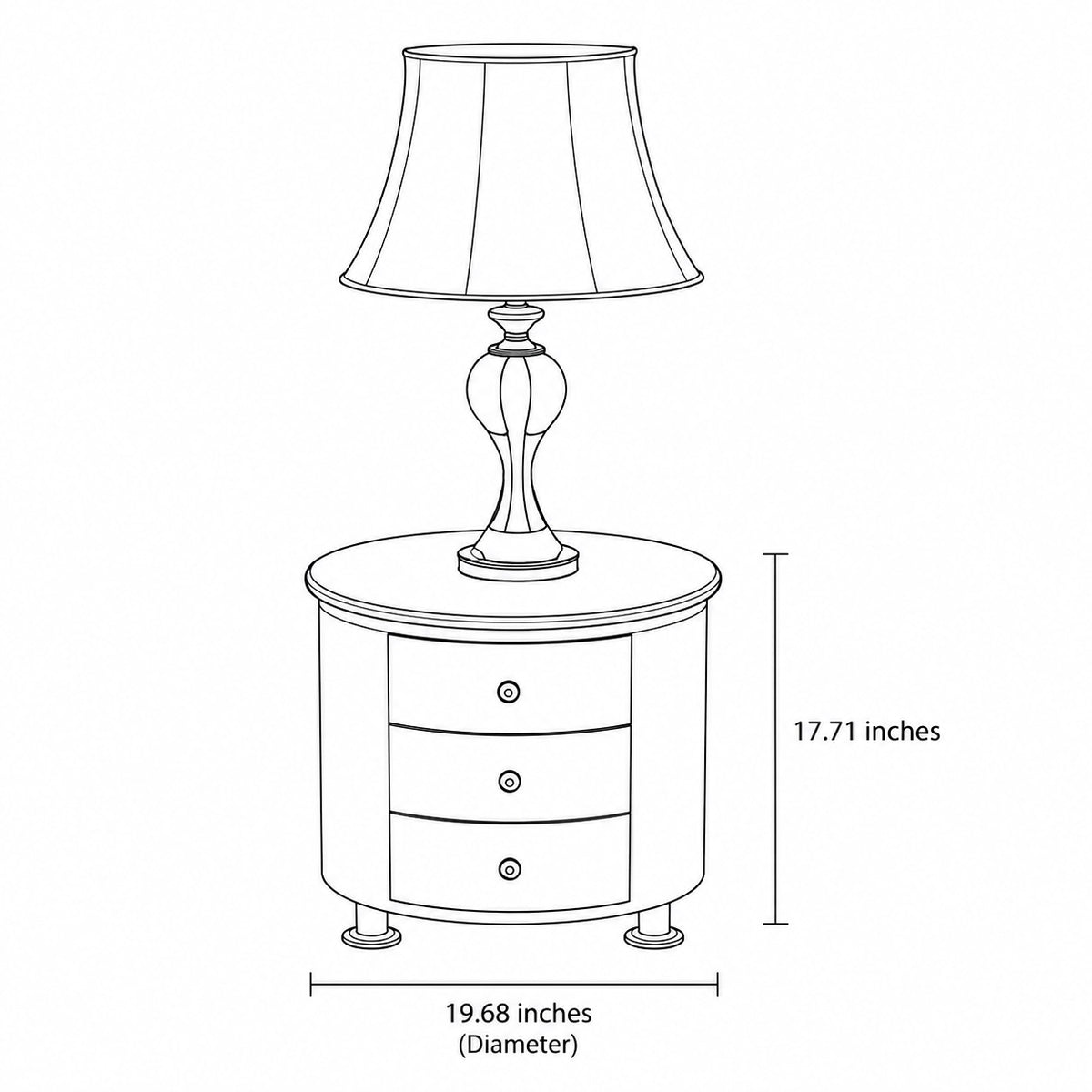 European Style Leather Round Bed