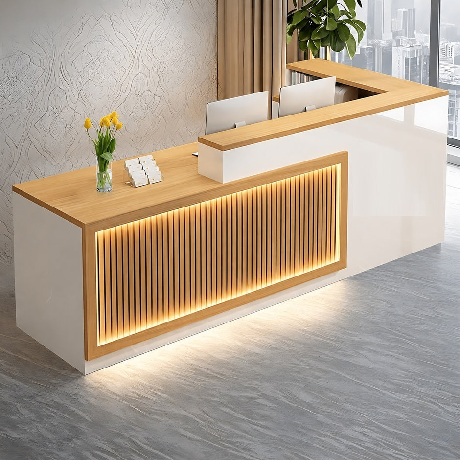 Modern Wooden LED Reception Desk
