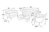 Velvet Fabric Sofa Set For Living Room / Ruchi 