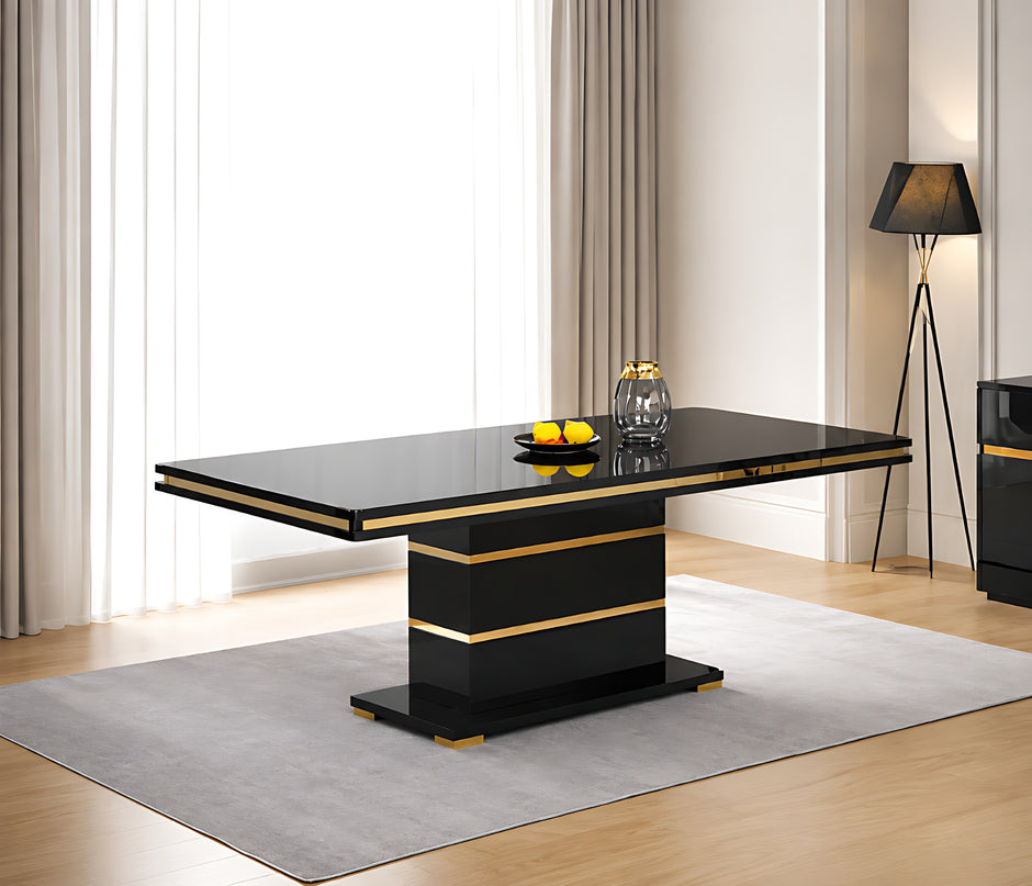 Modern Wooden Top Rectangular Dining Table / Ruchi